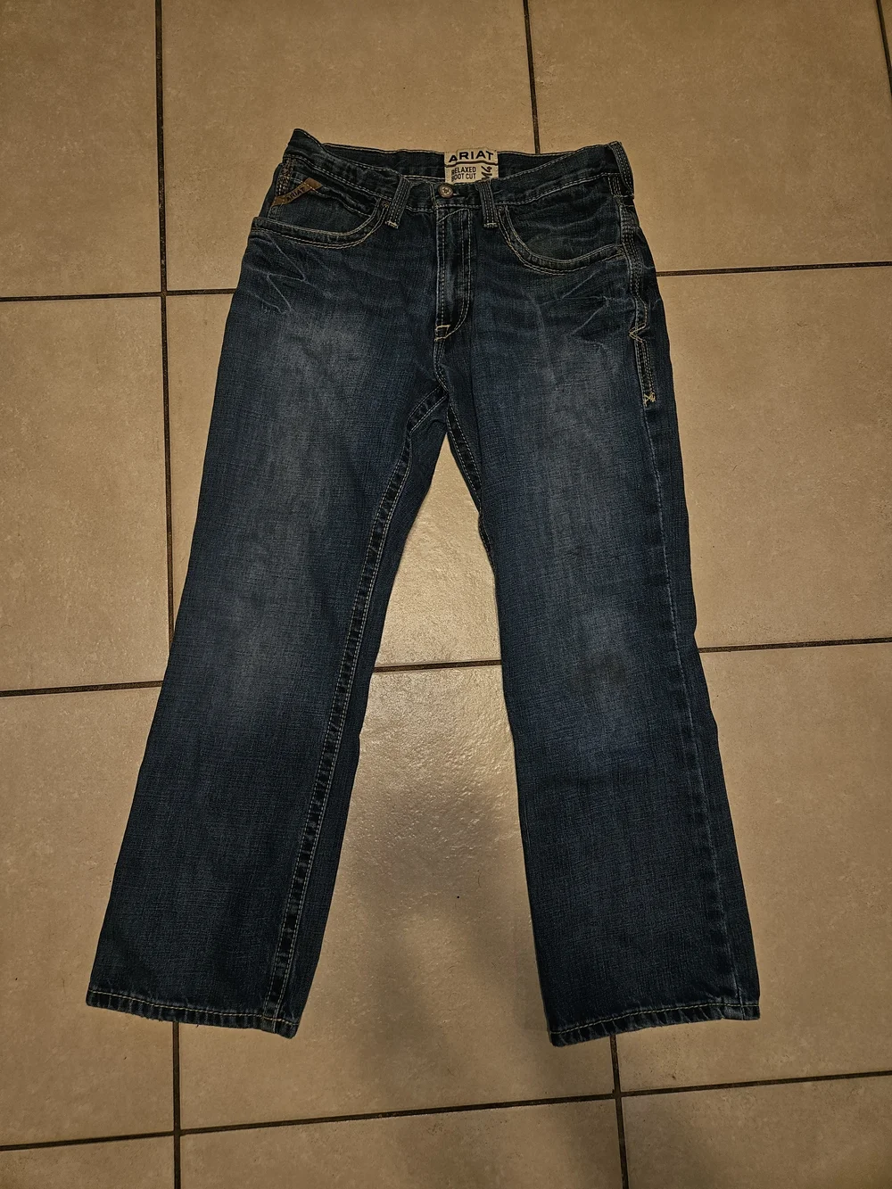 Ariat Men's Indigo M4 Relaxed Boot Cut Fit Jeans Size 32/30